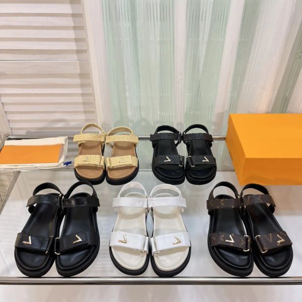 womens designer sandal wide flat sandals platform sliders sandales nude sandles shoes classic brand beach casual woman beach sandels genuine leather, Color4
womens designer sandal wide flat sandals platform sliders sandales nude sandles shoes classic brand beach casual woman beach sandels genuine leather, Color4