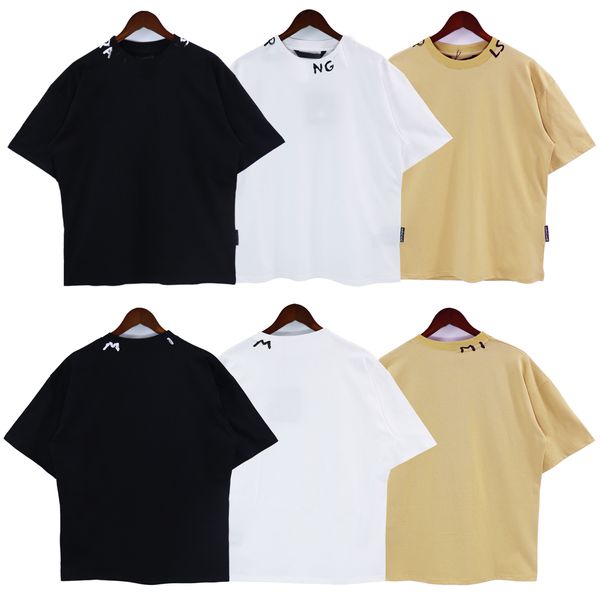 

2023 Men Women Designer T shirts Printed Letters Fashion man T-shirt 5A Cotton Casual Tees Short Sleeve Hip Hop Streetwear Asian Size -XL, Yellow