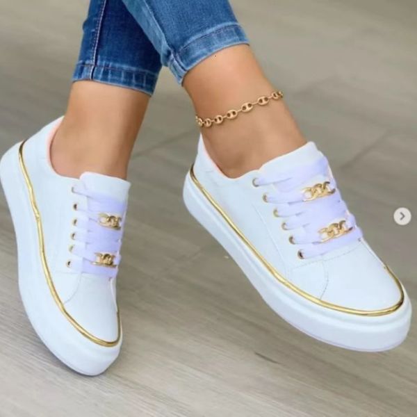 dress shoes sneakers kulit putih fashion 2023 baru sepatu sol tebal ujung bulat vulkanis kasual berjalan rantai logam berenda zapatos mujer, Black
dress shoes sneakers kulit putih fashion 2023 baru sepatu sol tebal ujung bulat vulkanis kasual berjalan rantai logam berenda zapatos mujer, Black