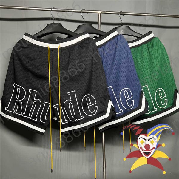 women rhude mens shorts yellow summer mesh men drawstring breeches 100% cotton fashion casual classic embroidery breeches, White;black
women rhude mens shorts yellow summer mesh men drawstring breeches 100% cotton fashion casual classic embroidery breeches, White;black