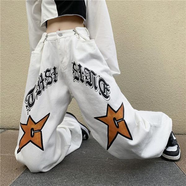 men's pants ins star pentagon sanskrit jeans vintage street wash white pants men's and women's y2k harajuku 230515, Black
men's pants ins star pentagon sanskrit jeans vintage street wash white pants men's and women's y2k harajuku 230515, Black