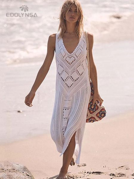 swimwear 2023 sleeveless bikini coverups white crochet tunic knitted summer beach dress women beach wear swim suit cover up q1299, White;black
swimwear 2023 sleeveless bikini coverups white crochet tunic knitted summer beach dress women beach wear swim suit cover up q1299, White;black