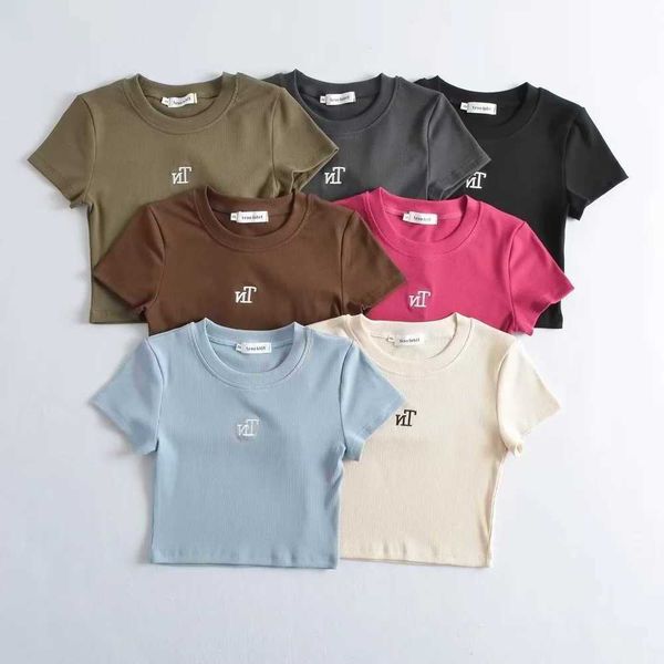 2023 summer new style round neck stretch slim open navel short sleeve t-shirt top, White
2023 summer new style round neck stretch slim open navel short sleeve t-shirt top, White