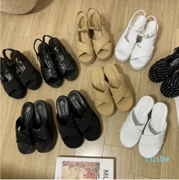 sandals womens wedge espadrilles slippers suede leather chains quilted high heels checks dad sandal buckle wedding dress shoes channel, Black
sandals womens wedge espadrilles slippers suede leather chains quilted high heels checks dad sandal buckle wedding dress shoes channel, Black