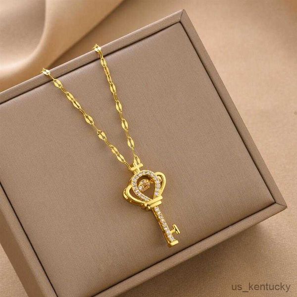 pendant necklaces stainless steel sweet full rhinones key pendant nelaces clavicle chain for women fashion fine jewelry party gifts, Silver
pendant necklaces stainless steel sweet full rhinones key pendant nelaces clavicle chain for women fashion fine jewelry party gifts, Silver