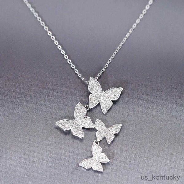 pendant necklaces trend charming dazzling micro zircon four butterfly pendant nelaces for women gift choker jewelry, Silver
pendant necklaces trend charming dazzling micro zircon four butterfly pendant nelaces for women gift choker jewelry, Silver