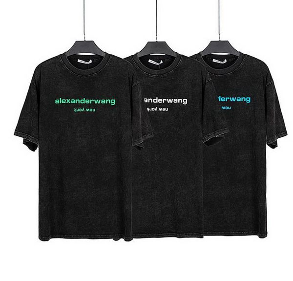 t shirt aw alexwang print letter washing old loose short sleeve cotton t-shirt for men and women, White;black
t shirt aw alexwang print letter washing old loose short sleeve cotton t-shirt for men and women, White;black