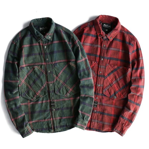 men's casual shirts trendy men 's workwear plaid washed distressed lapel versatile long sleeve shirt 230516, White;black
men's casual shirts trendy men 's workwear plaid washed distressed lapel versatile long sleeve shirt 230516, White;black