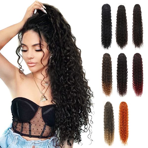24 inch ponytail drawstring long curly ponytail with many styles to choose from supporting customization, Black
24 inch ponytail drawstring long curly ponytail with many styles to choose from supporting customization, Black