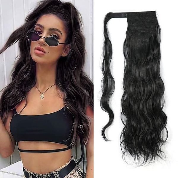 24 inch female velcro chemical fiber big wavy curly ponytail has many styles to choose from supports customization, Black
24 inch female velcro chemical fiber big wavy curly ponytail has many styles to choose from supports customization, Black