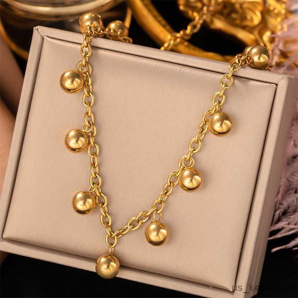 pendant necklaces stainless steel circular bead pendant clavicle chain ladies nelace fashion exquisite jewelry, Silver
pendant necklaces stainless steel circular bead pendant clavicle chain ladies nelace fashion exquisite jewelry, Silver