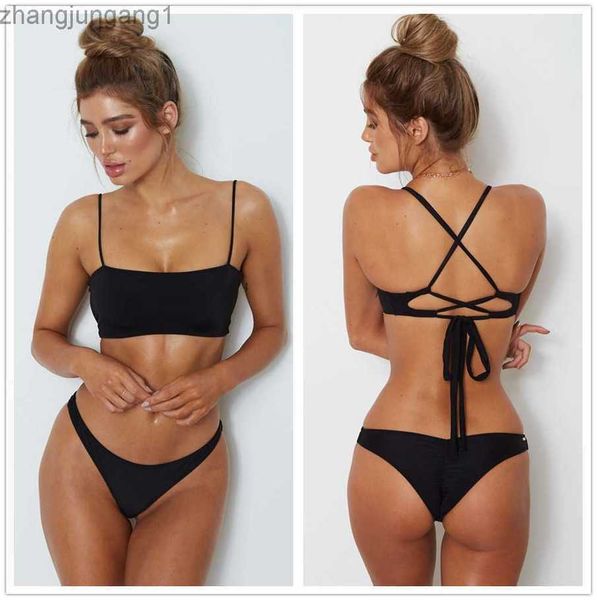 designer fashion ins bikini solid color women's swimwear split cross strap bra swimwear t shirt, White;black
designer fashion ins bikini solid color women's swimwear split cross strap bra swimwear t shirt, White;black