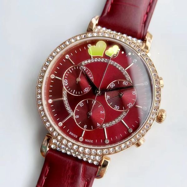 women's watch5580, high-end quartz machine, six-pin, diamond, running second, timing, size 36mm high-quality leather, 345women's w, Slivery;brown
women's watch5580, high-end quartz machine, six-pin, diamond, running second, timing, size 36mm high-quality leather, 345women's w, Slivery;brown