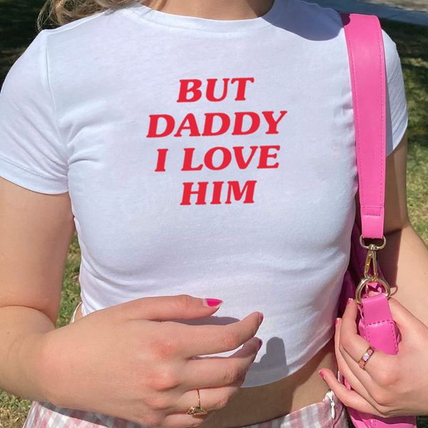 women s t shirt but daddy i love him atasan crop kaus bayi inspirasi hs grafis anak perempuan wanita streetwear musim panas tipis 230516, White
women s t shirt but daddy i love him atasan crop kaus bayi inspirasi hs grafis anak perempuan wanita streetwear musim panas tipis 230516, White