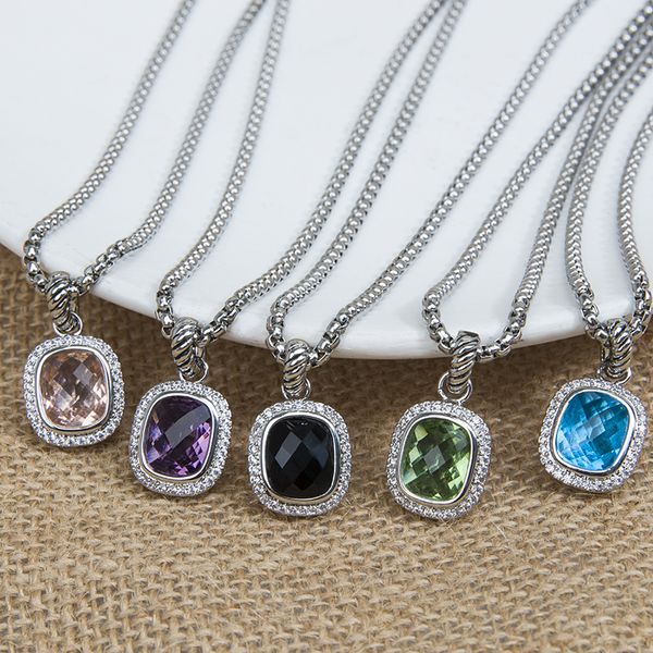 women necklace 12*10mm rectangular cubic zirconia pendant necklace jewelry with box chain, Silver
women necklace 12*10mm rectangular cubic zirconia pendant necklace jewelry with box chain, Silver