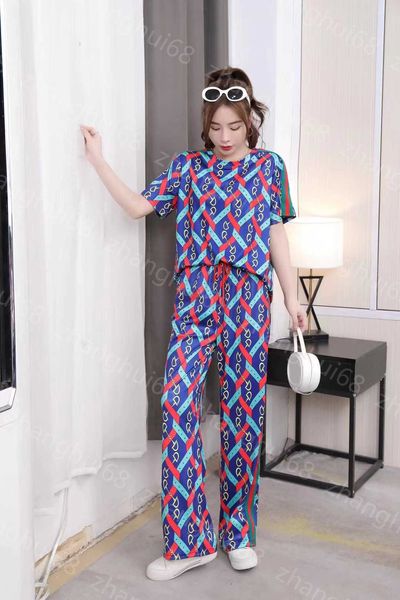 23ss women pants sets casual suit womens designer clothing belt print short sleeve t-shirt elastic high waist wide leg trousers set women cl, White
23ss women pants sets casual suit womens designer clothing belt print short sleeve t-shirt elastic high waist wide leg trousers set women cl, White