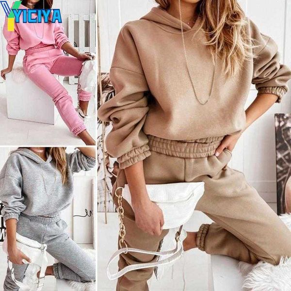 yiciya women's two piece pants 2 pcs/set ankle-banded elastic waist women hoodie set long sleeves hooded casual loose sporty winter tra, White
yiciya women's two piece pants 2 pcs/set ankle-banded elastic waist women hoodie set long sleeves hooded casual loose sporty winter tra, White