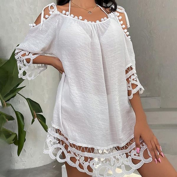 swimwear knitted beach cover up women new bikini swimsuit cover up hollow out beach dress haltertunics bathing suits coverups beachwear, White;black
swimwear knitted beach cover up women new bikini swimsuit cover up hollow out beach dress haltertunics bathing suits coverups beachwear, White;black