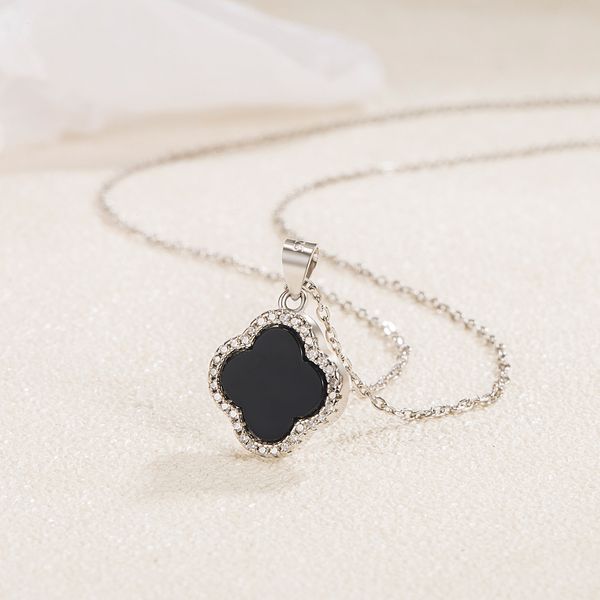 designer jewelry s925 sterling silver necklace four leaf grass black agate fritillaria luxury pendant malachite
designer jewelry s925 sterling silver necklace four leaf grass black agate fritillaria luxury pendant malachite