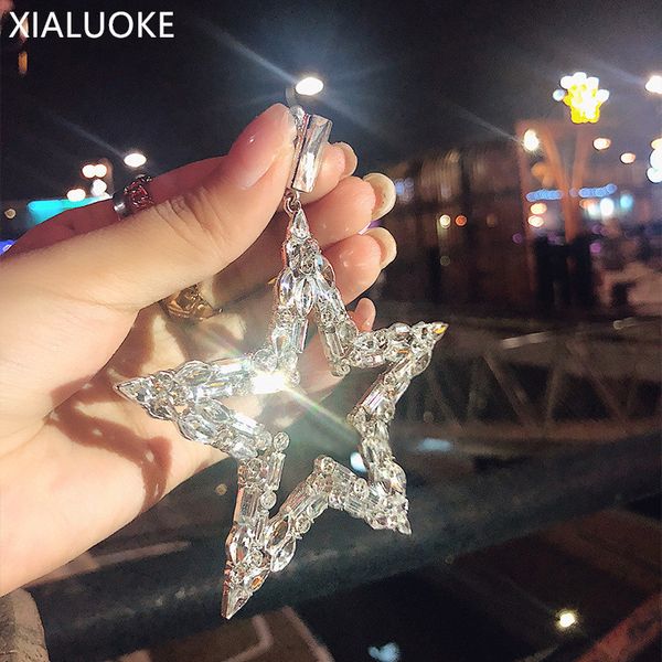 dangle chandelier xialuoke hyperbole pentagram mosaic crystal drop earrings for women geometric stars large earrings party jewelry 230515, Silver
dangle chandelier xialuoke hyperbole pentagram mosaic crystal drop earrings for women geometric stars large earrings party jewelry 230515, Silver
