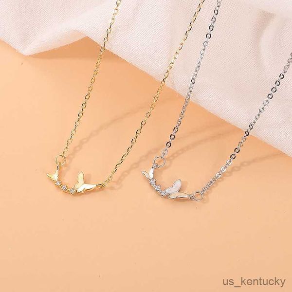 pendant necklaces fashion sense silver color double butterfly nelace female simple clavicle chain elegant temperament gift
pendant necklaces fashion sense silver color double butterfly nelace female simple clavicle chain elegant temperament gift