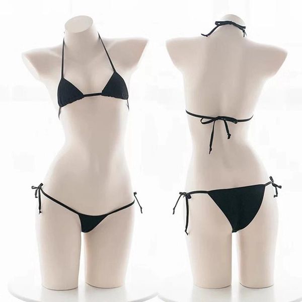 swimwear lingerie beachwear small bikini set three point underwear low waist underwear triangle panties thong students swimwear, White;black
swimwear lingerie beachwear small bikini set three point underwear low waist underwear triangle panties thong students swimwear, White;black