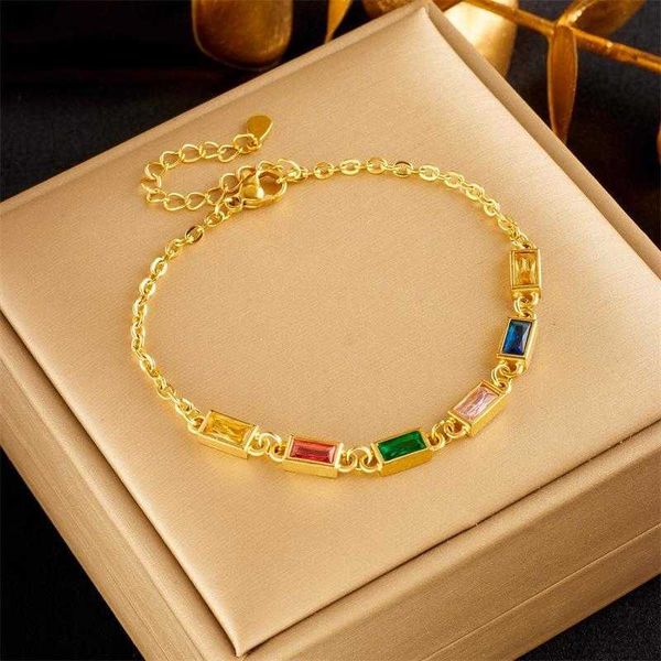 stylish graceful simple link personality retro color strip rhinestone encrusted chain titanium steel ornament advanced all match bracelet, Black
stylish graceful simple link personality retro color strip rhinestone encrusted chain titanium steel ornament advanced all match bracelet, Black