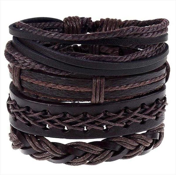 vintage weave 4 piece set cattle leather bracelet mens ornament diy wrist string, Golden;silver
vintage weave 4 piece set cattle leather bracelet mens ornament diy wrist string, Golden;silver