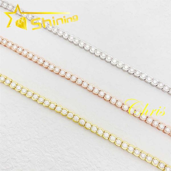 pass diamond tester moissanite s925 gold plated fine dropshipping tennis chain bezel setting bracelet, Silver
pass diamond tester moissanite s925 gold plated fine dropshipping tennis chain bezel setting bracelet, Silver