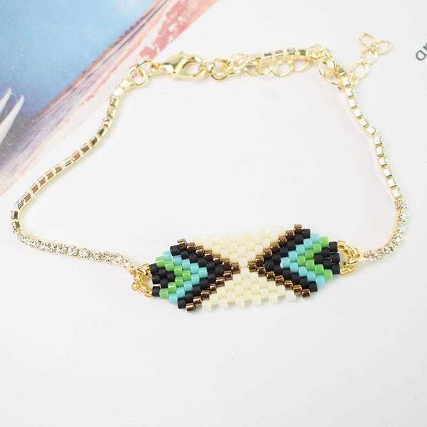 miyuki bead graphic link crystal stretch bracelet product drill chain female ornament, Black
miyuki bead graphic link crystal stretch bracelet product drill chain female ornament, Black
