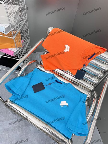 xinxinbuy men designer tee t shirt 23ss knitted pin letter embroidery short sleeve cotton women black orange blue s-2xl, Black;brown
xinxinbuy men designer tee t shirt 23ss knitted pin letter embroidery short sleeve cotton women black orange blue s-2xl, Black;brown