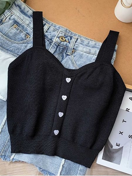 women's tanks camis heliar women button up crop cute knitted soft beach outwear tank for women 2022 summer plain aa230515, White
women's tanks camis heliar women button up crop cute knitted soft beach outwear tank for women 2022 summer plain aa230515, White