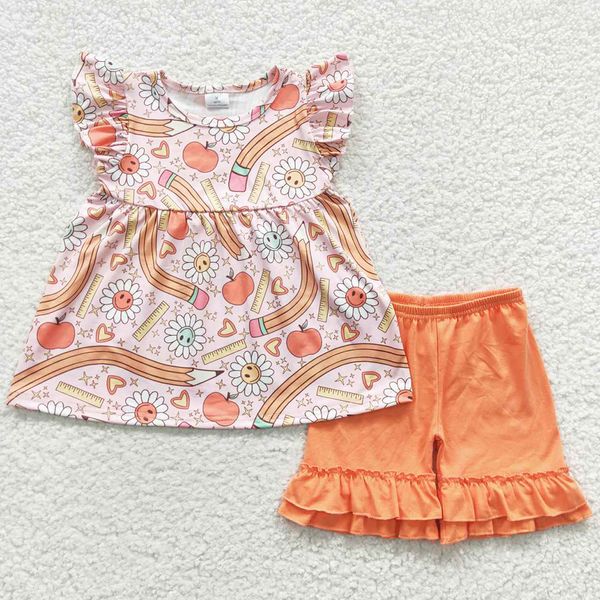 back to school girls clothing shorts sets apple pencil print boutique baby girl clothes summer outfit wholesale kids children suit, White
back to school girls clothing shorts sets apple pencil print boutique baby girl clothes summer outfit wholesale kids children suit, White