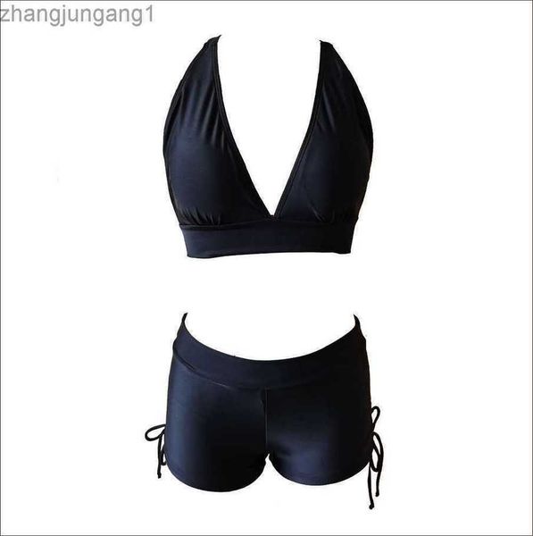 designer bikini 2023 bikini swimwear women's lace-up flat angle split high waist solid color bikini swimwear, White;black
designer bikini 2023 bikini swimwear women's lace-up flat angle split high waist solid color bikini swimwear, White;black