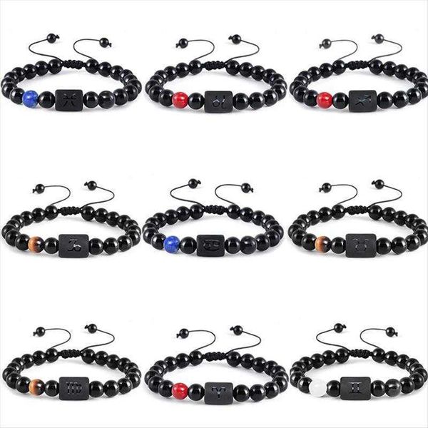 12 twelve strands constellation beaded braided rope bracelet black beads agate stone couples wholesale
12 twelve strands constellation beaded braided rope bracelet black beads agate stone couples wholesale