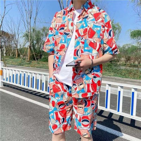 men's clothing casual set ins beach loose vacation harajuku wind blossom shirt shorts a complete, White;black
men's clothing casual set ins beach loose vacation harajuku wind blossom shirt shorts a complete, White;black