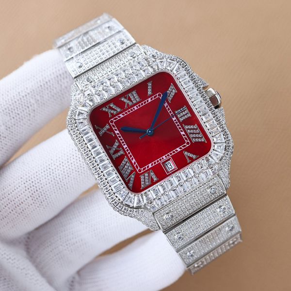 diamond watch mens automatic mechanical 8215 watches 40mm business women wristwatches with diamond-studded steel bracelet montre de luxe, Slivery;brown
diamond watch mens automatic mechanical 8215 watches 40mm business women wristwatches with diamond-studded steel bracelet montre de luxe, Slivery;brown