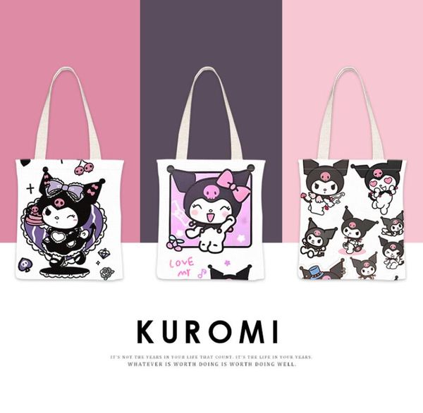 girls kawaii kuromi double sides print zipper canvas handbag girl student lovely accessories bags big capacity, Black
girls kawaii kuromi double sides print zipper canvas handbag girl student lovely accessories bags big capacity, Black