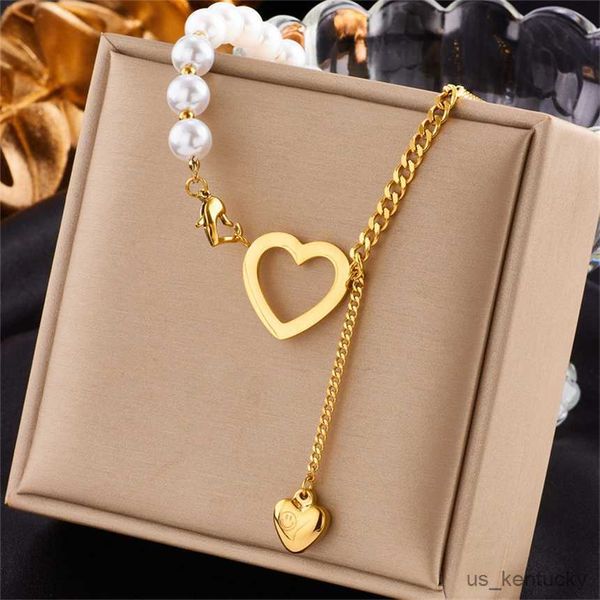 pendant necklaces stainless steel pearl heart she tassels pendant ladies nelace fashion exquisite jewelry, Silver
pendant necklaces stainless steel pearl heart she tassels pendant ladies nelace fashion exquisite jewelry, Silver