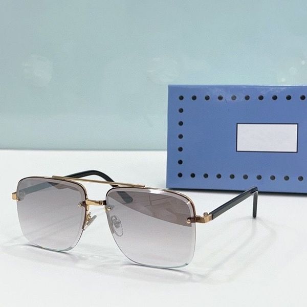 2023 women men fashion sunglasses black gold thin metal plank half frame light grey gradient color square glasses available with box, White;black
2023 women men fashion sunglasses black gold thin metal plank half frame light grey gradient color square glasses available with box, White;black