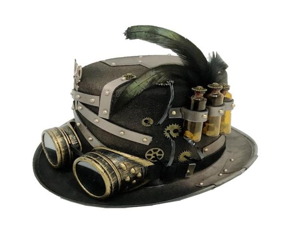 men women handmade steampunk hat magic bowler hat punk cosplay fedora2367320, Blue;gray
men women handmade steampunk hat magic bowler hat punk cosplay fedora2367320, Blue;gray