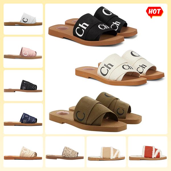 designer woody sandals womens mules flat slides light tan beige white black pink red split brown lace lettering fabric canvas slippers summe
designer woody sandals womens mules flat slides light tan beige white black pink red split brown lace lettering fabric canvas slippers summe