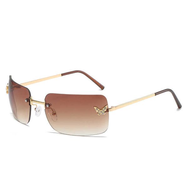 2023 new frameless fashionable lampshade y2k glasses personalized butterfly studded diamond sunglasses female, White;black
2023 new frameless fashionable lampshade y2k glasses personalized butterfly studded diamond sunglasses female, White;black