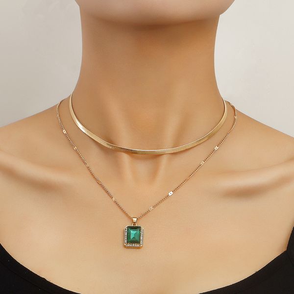 clover necklace snake bone double gem pendant collarbone chain female niche retro design cool style accessories designer jewlery for women v, Silver
clover necklace snake bone double gem pendant collarbone chain female niche retro design cool style accessories designer jewlery for women v, Silver