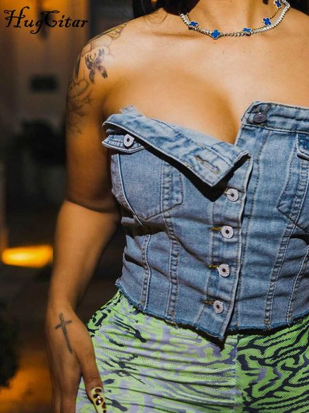 rukas denim strapless pockets buttons crop tube 2023 summer women fashion y2k streetwear casual clothes wholesale, White
rukas denim strapless pockets buttons crop tube 2023 summer women fashion y2k streetwear casual clothes wholesale, White
