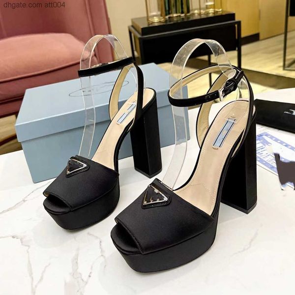 satin sandals designer triangle buckle decoration fashion 13cm thick soles thick high heels womens shoes leather soles ankle strap platform, Black
satin sandals designer triangle buckle decoration fashion 13cm thick soles thick high heels womens shoes leather soles ankle strap platform, Black