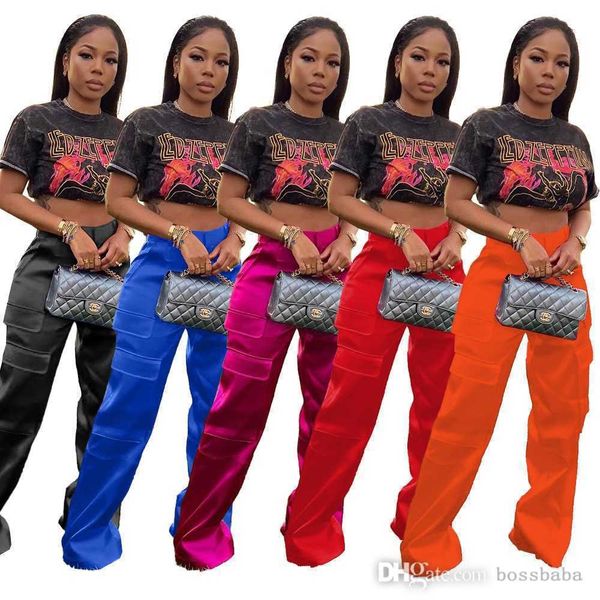women pants designer 2023 new casual zipper solid color multi pocket loose leggings 5 colours (knitted elastic, Black;white
women pants designer 2023 new casual zipper solid color multi pocket loose leggings 5 colours (knitted elastic, Black;white