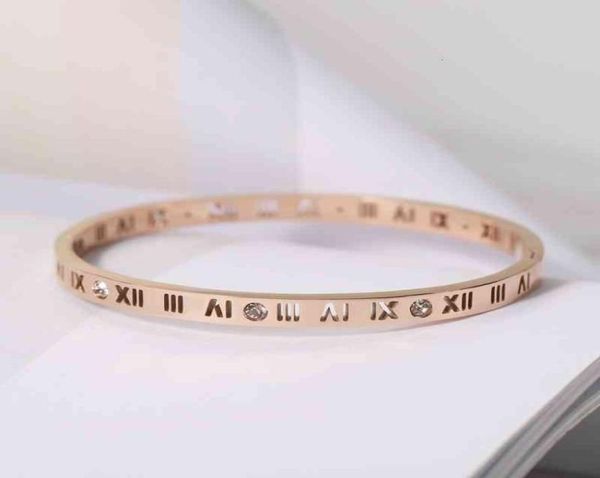 japanese and korean classic 18k rose goldplated titanium steel roman bracelet women039s bracelet7051314, Black
japanese and korean classic 18k rose goldplated titanium steel roman bracelet women039s bracelet7051314, Black