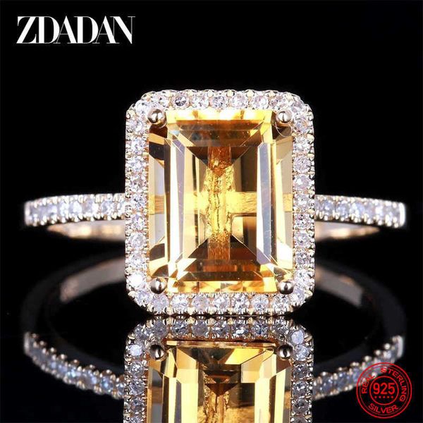 band rings zdadan 925 sterling silver fashion square gemstone ring for women wedding jewelry gift j230517
band rings zdadan 925 sterling silver fashion square gemstone ring for women wedding jewelry gift j230517