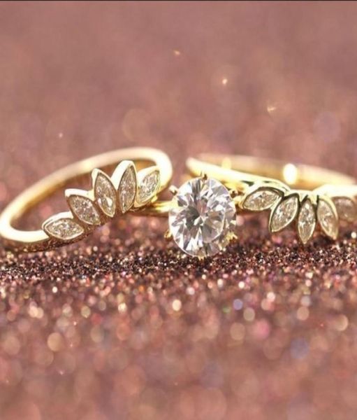unique leaf design 18k rose gold and silver white sapphire diamond wedding engagement ring set size 5126399898
unique leaf design 18k rose gold and silver white sapphire diamond wedding engagement ring set size 5126399898